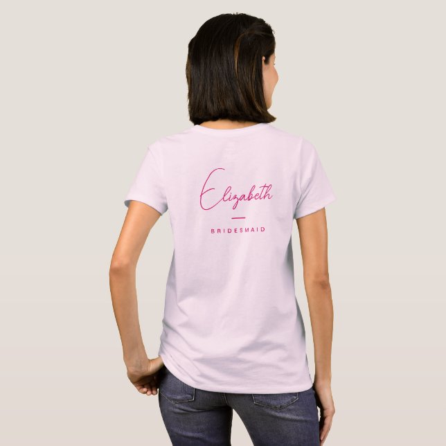 Womens Bachelorette Bridesmaid Double Sided T-Shirt (Back Full)