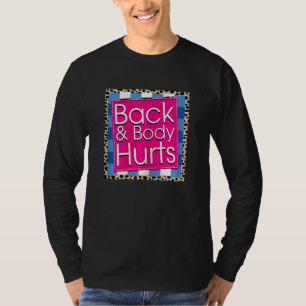Womens  Back Body Hurts Quote Workout Gym Top 5