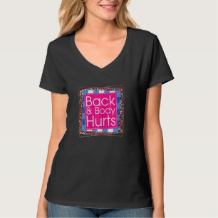 Womens  Back Body Hurts Quote Yoga Workout Gym Top