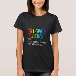Womens Back To School 1st Grade Teacher Definition T-Shirt
