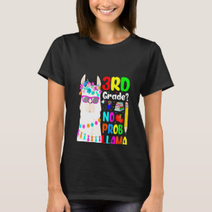 Womens Back To School 3rd Grade No Prob Llama Teac T-Shirt