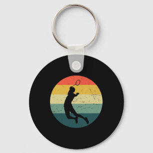Women's Badminton Player Badminton Key Ring