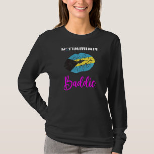 Womens Bahamian Baddie   Country Flag Bahamas Badd T-Shirt