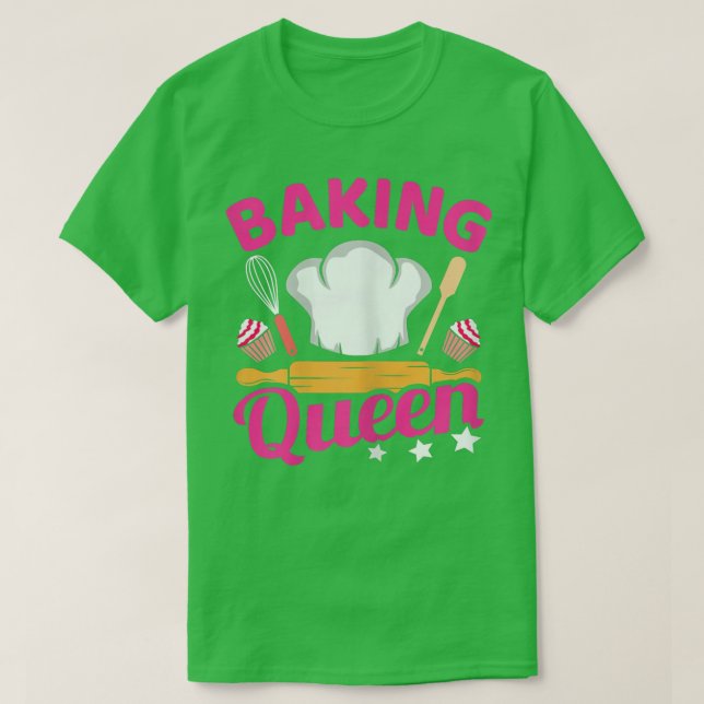 Womens Baking Queen Bake Kitchen Kitchen Baking Sa T-Shirt (Design Front)