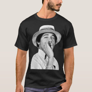 Womens Barack Obama Retro Vintage Young Obama Smok T-Shirt