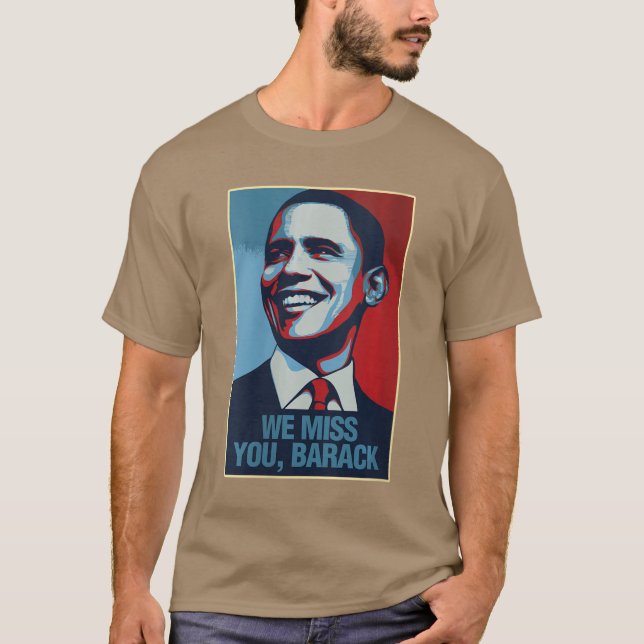 Womens Barack Obama We Miss You VNeck T-Shirt (Front)