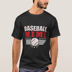 Women'S Baseball Mimi Funny Ball Mimi Mother'S Day T-Shirt