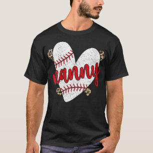 Womens Baseball Nanny Proud Baseball Player Nanny  T-Shirt