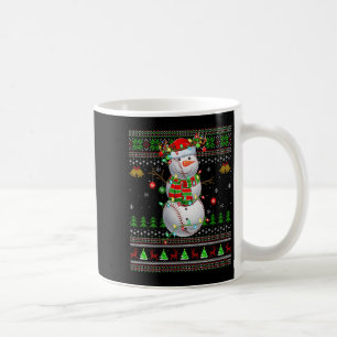 Womens Baseball Snowman Ugly Christmas Sweaters Sr Coffee Mug