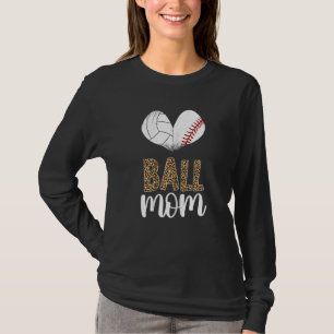 Womens Baseball Volleyball Mum Women Volleyball Ba T-Shirt