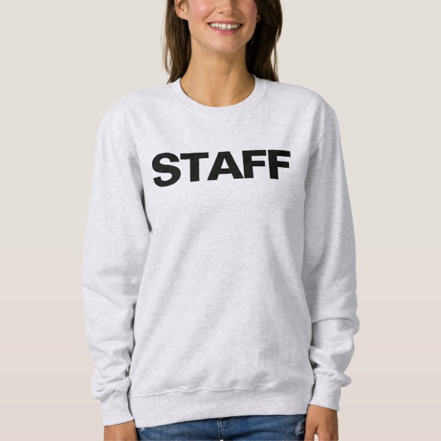 Women's Basic Ash Grey Sweatshirts Staff Member (Front)