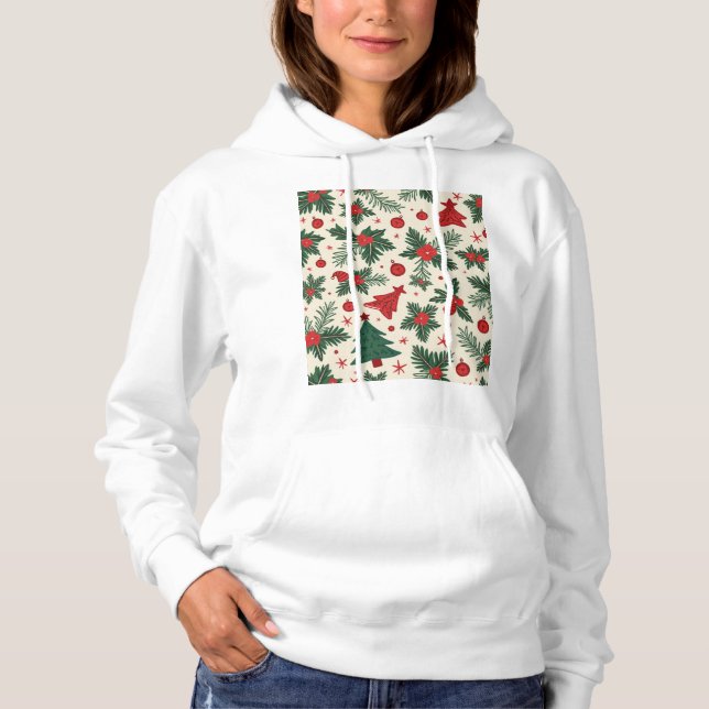 Women's Basic Hooded Sweatshir Hoodie (Front)