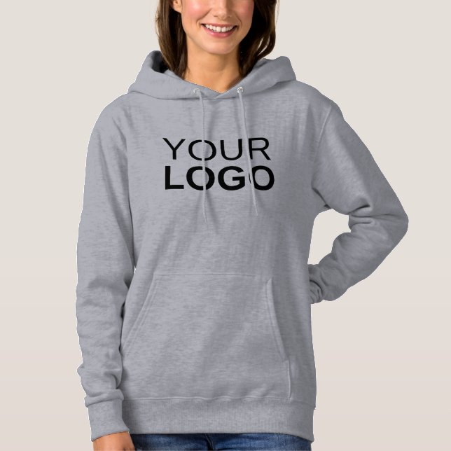 Women's Basic Hooded Sweatshirt - Grey (Front)