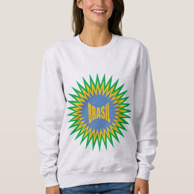 Women's Basic Sweatshirt ash SUN  BRASIL (Front)