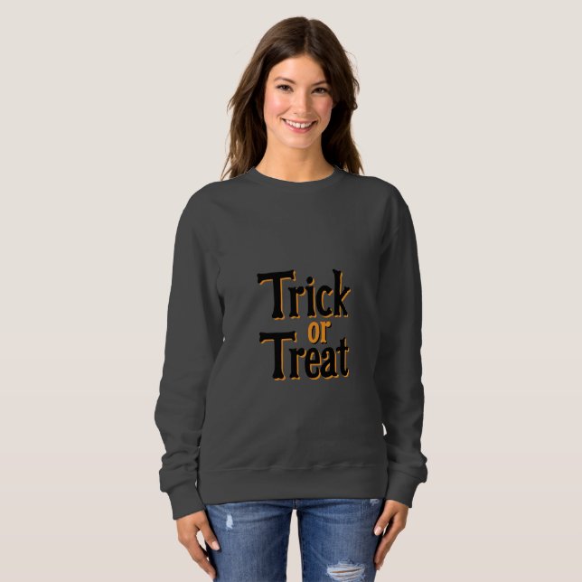 Women's Basic Sweatshirt(Black) Sweatshirt (Front Full)