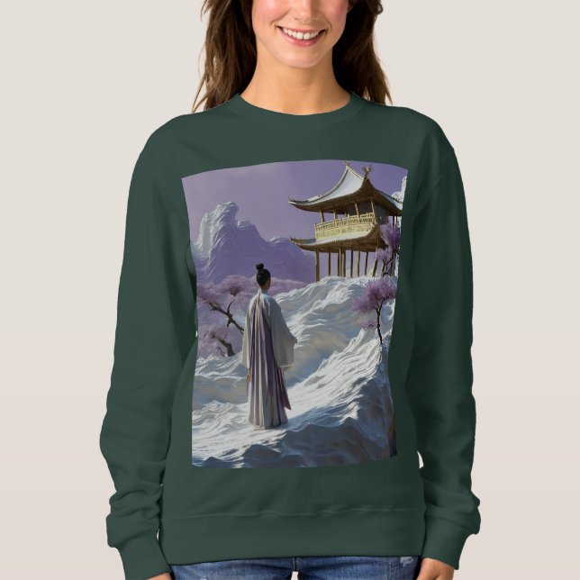 Women's Basic Sweatshirt - Serenity in Motion (Front)