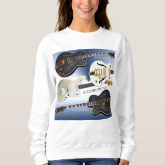 Women's Basic Sweatshirt with Electric Guitars