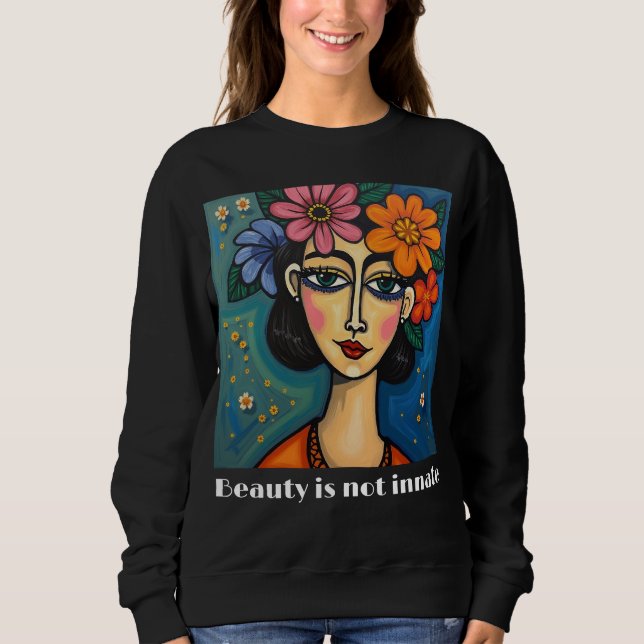 Women's Basic Sweatshirt with positive message (Front)