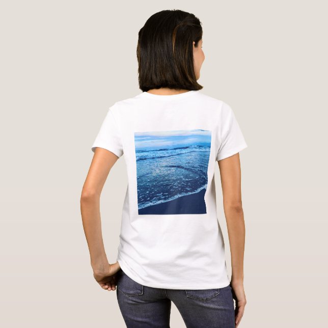 Women's basic t shirt ocean. (Back Full)