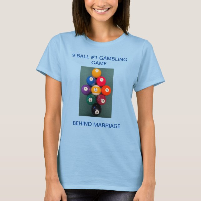 Women's Basic T-Shirt POOL BILLIARDS (Front)