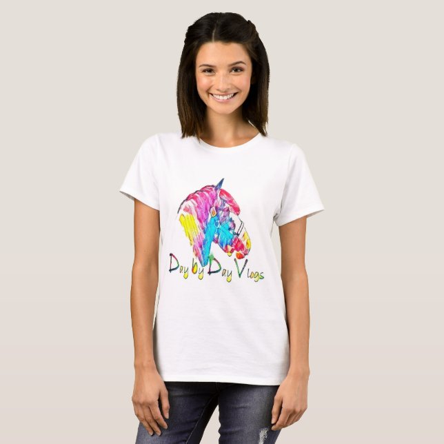 Women's Basic T-Shirt with Horse (Front Full)