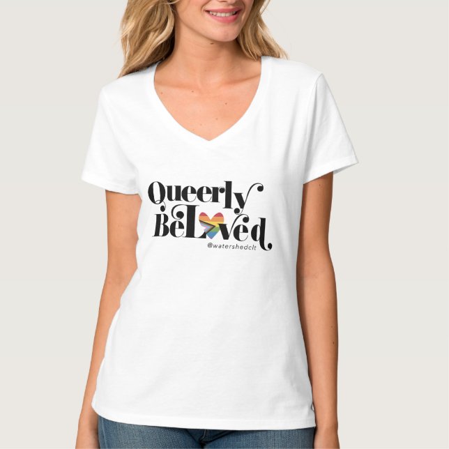 Women's Basic V Neck T-shirt (Front)