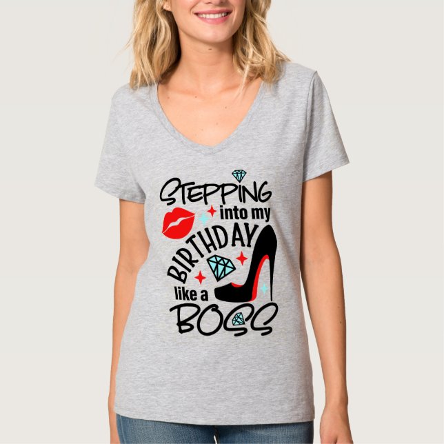 Women's Basic V-Neck T-Shirt (Front)