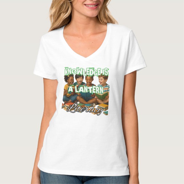 Women's Basic V-Neck T-Shirt (Front)