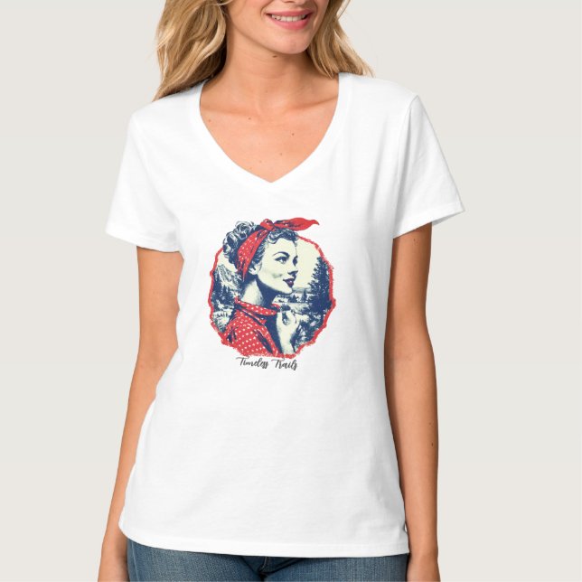 Women's Basic V-Neck T-Shirt  (Front)