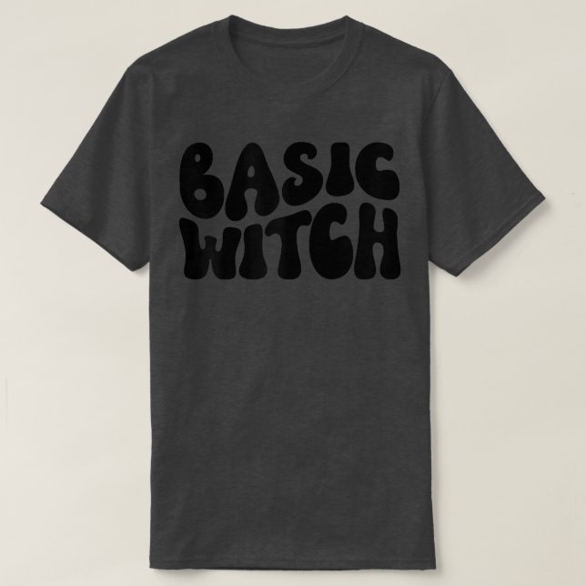 Womens Basic Witch, Simple Halloween Outfit, Retro T-Shirt (Design Front)