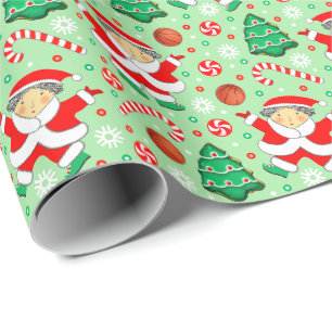 Women's Basketball Holiday Gift Wrapping Paper
