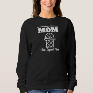 Womens Basketball Mum Heart Basketball Women Mum Sweatshirt