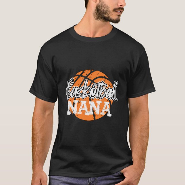Womens Basketball Nana Top Distressed Cute Trendin (Front)