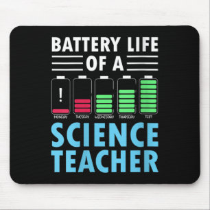 Womens Battery Life Weekly Cycle For Funny Science Mouse Pad