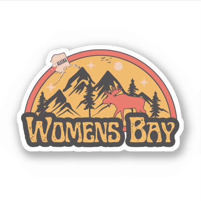Womens Bay, Alaska Sticker (Front)