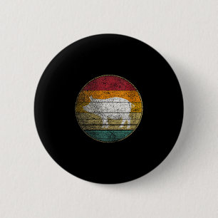 Women's bbq pig - vintage birthday mother's 6 cm round badge