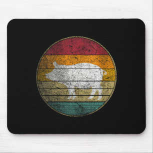 Women's bbq pig - vintage birthday mother's mouse pad