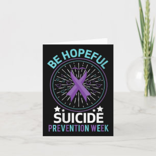 Womens Be Hopeful Suicide Prevention Week Teal &am Card