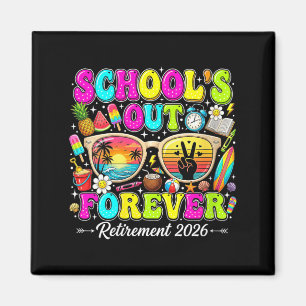 Womens Beach Retired Life Retirement 2026 Educator Magnet