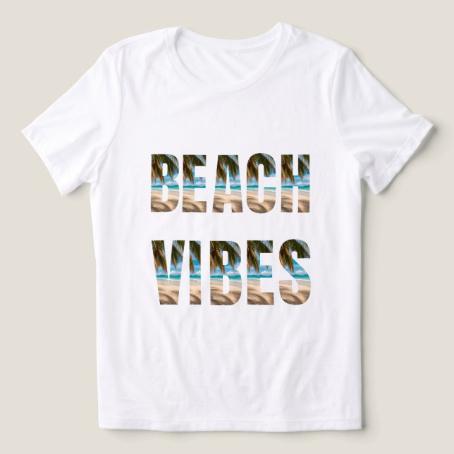 Women's Beach Vibes Tri-Blend Shirt (Design Front)