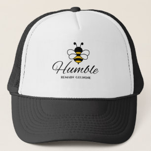 WOMEN'S BEE AUTHENTIC MOTIVATIONAL BLACK WHITE TRUCKER HAT