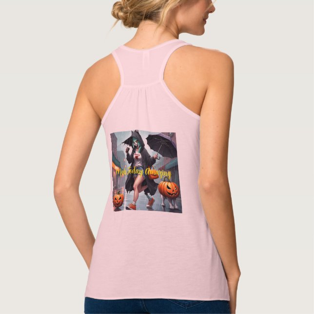 Women's Bella+Canvas Flowy Racerback Tank Top (Back)