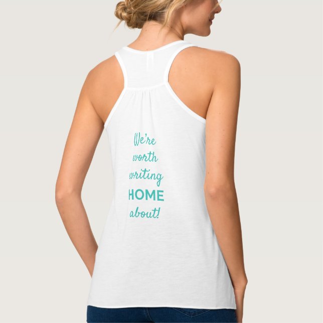 Women's Bella+Canvas Flowy Tank Top (with tagline) (Back)