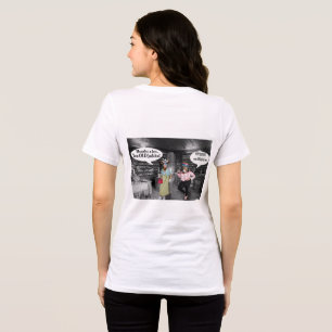 womens bella tee. happy birthday cow and jackass Tri-Blend shirt