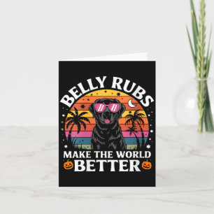 Womens Belly Rubs Make The World Better Black Lab Card