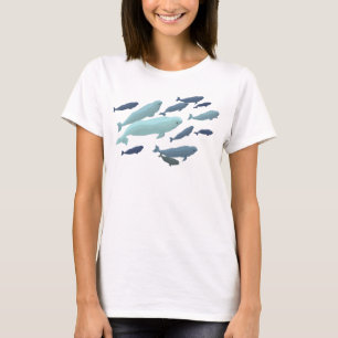 Women's Beluga Whale Tank Top Shirt Whale Art Tops
