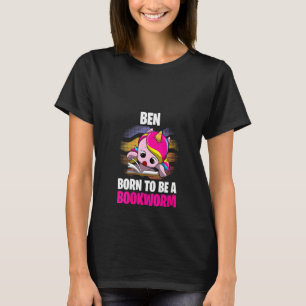Womens Ben  Born To Be A Bookworm  Personalised T-Shirt