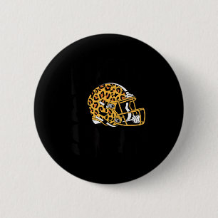 Women's Bend & Snap Leopard Print Helmet Footb 6 Cm Round Badge