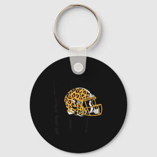 Women's Bend &amp; Snap Leopard Print Helmet Footb Key Ring