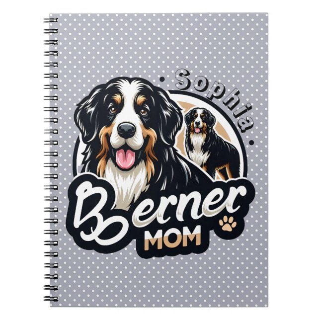 Womens Berner Mum - Bernese Mountain Dog Mum Gift Notebook (Front)